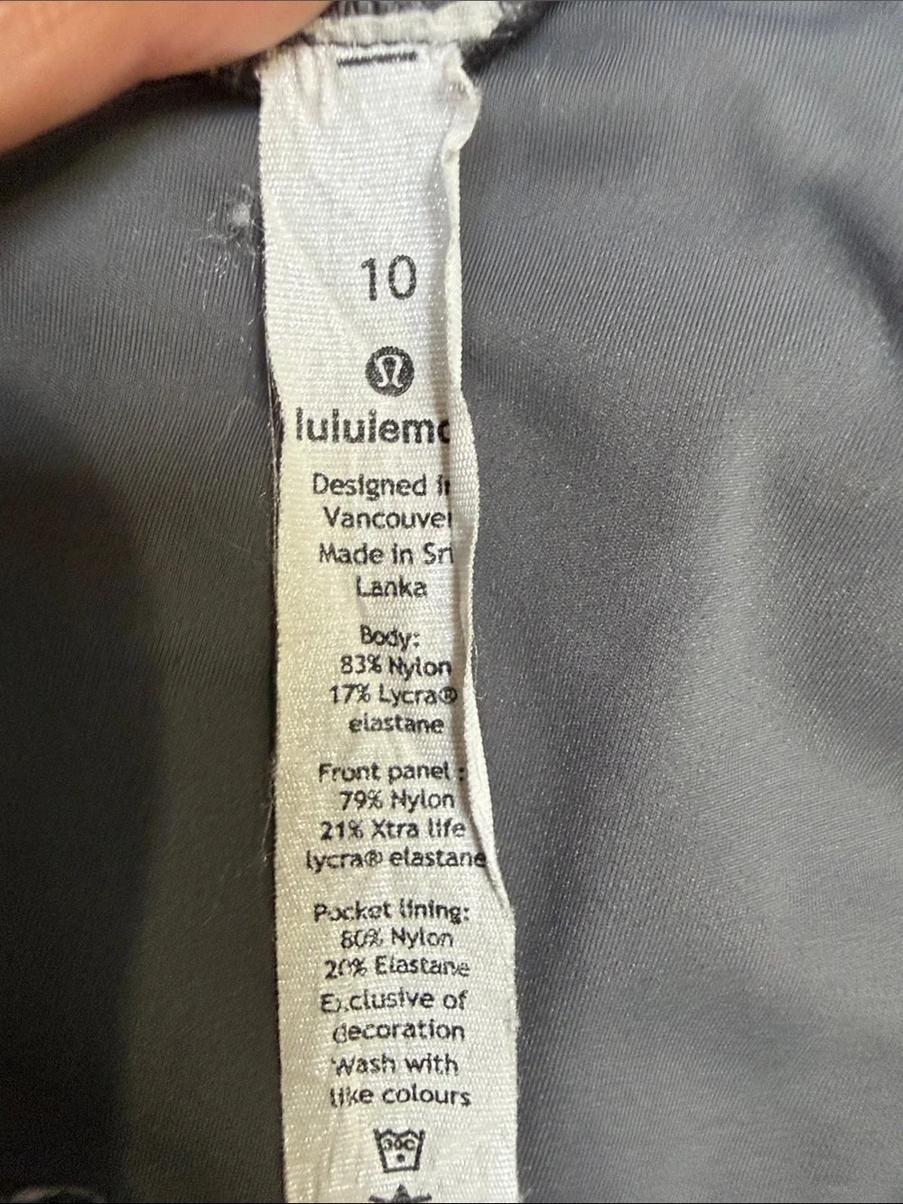 lululemon athletica Two-Tone Gray & Black High-Rise Bike Shorts
